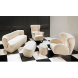 Ivory Bouclé occasional chair 