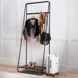 Block & Chisel iron clothing rail with black finish