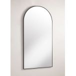 black framed arched mirror 