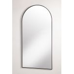 black framed arched mirror 
