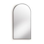 black framed arched mirror 