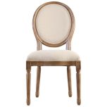 Block & Chisel linen upholstered spa back dining chair