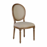  Block & Chisel linen upholstered spa back dining chair