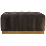 Block & Chisel grey velvet upholstered ottoman