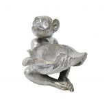 Block and chisel silver monkey bowl