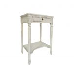 Block and chisel french style bedside table with shelf 