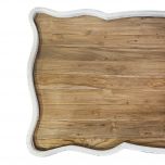 Block and chisel french style coffee table with drawer