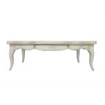 Block and chisel french style coffee table with drawer