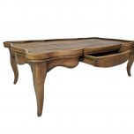 Block and chisel french style coffee table with drawer