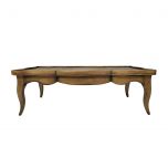 Block and chisel french style coffee table with drawer