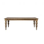 Block and chisel oak dining table