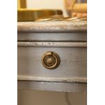 Block and chisel french style bedside table with shelf 