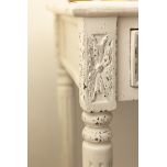 Block and chisel french style bedside table with shelf 