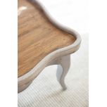 Block and chisel french style coffee table with drawer