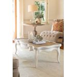 Block and chisel french style coffee table with drawer