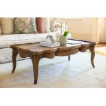 Block and chisel french style coffee table with drawer