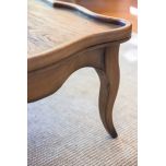 Block and chisel french style coffee table with drawer