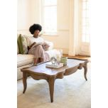 Block and chisel french style coffee table with drawer