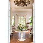Block and chisel white painted round table