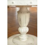 Block and chisel white painted round table