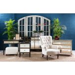 Block & Chisel mirrored 4 drawer/door sideboard