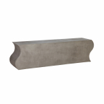 Cement bench with curved sides