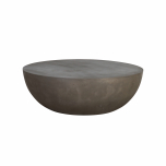 Semi-circular coffee table in a cement finish