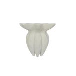 block and chisel white ceramic vase 