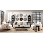 ceramic black and white harlequin stool