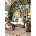 Block & Chisel cane outdoor 3 seater sofa