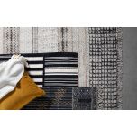 NAKSHA RUG BLACK AND WHITE STRIPE