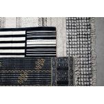 NAKSHA RUG BLACK AND WHITE STRIPE
