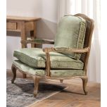 french style armchair green velvet