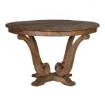 Old elm round dining table Château collection