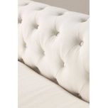 deconstructed chesterfield style sofa with wooden frame