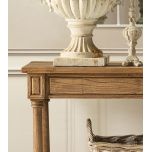 elm wood console with bottom shelf