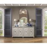 Grey sideboard with 4 doors 