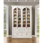 white display cabinet with glass doors