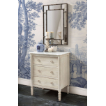 grey wash chest of drawers with marble top