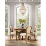 dining chair upholstered in linen with oak frame Château Collection