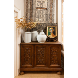 Limited edition sideboard with carvings on doors 