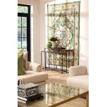 Sibley coffee table metal frame with glass top