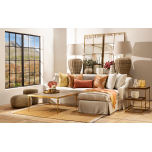 Slipcover corner unit with interchangeable daybed ottoman 