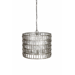 silver and glass chandelier 