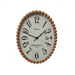 Block and chisel oval wall clock