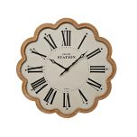 Block and chisel round scalloped clock
