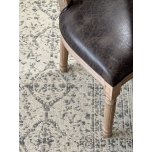 Block & Chisel cream wool rug with grey print