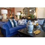 Block & Chisel blue monkey cushion
