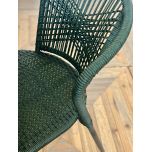 outdoor chair with synthetic rattan and metal frame