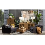 oversized modern chair in charcoal